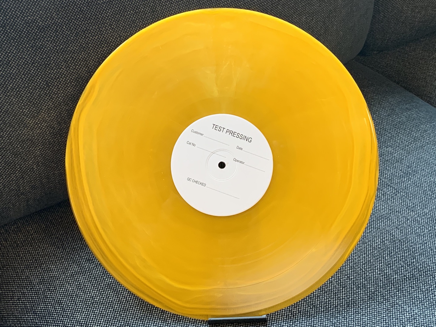 10" crystal base orange color mixed vinyl