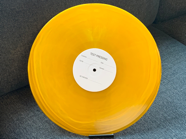 12" crystal base orange color mixed vinyl