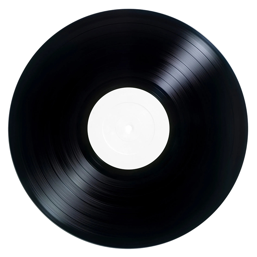 12" black vinyl